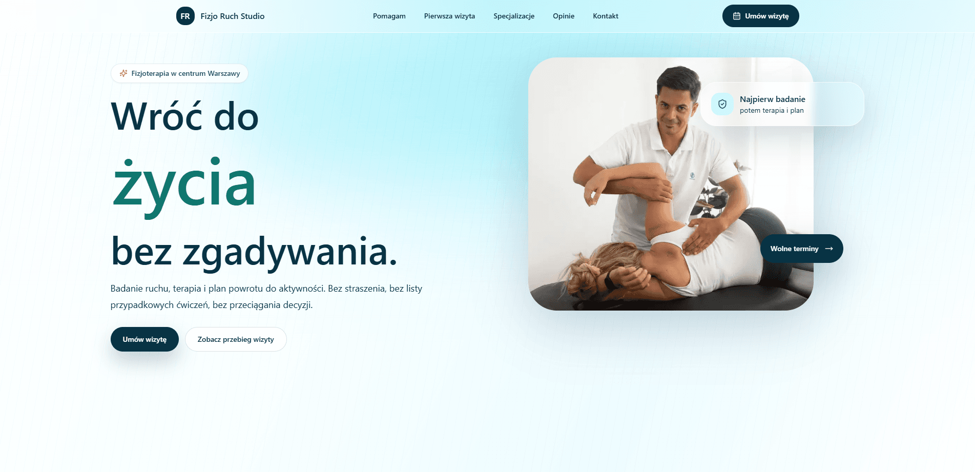 Podgląd przykładowej strony internetowej